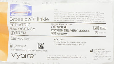 CareFusion 7700OAW Broselow/Hinkle Emergency System Orange Oxygen DeliveryModule
